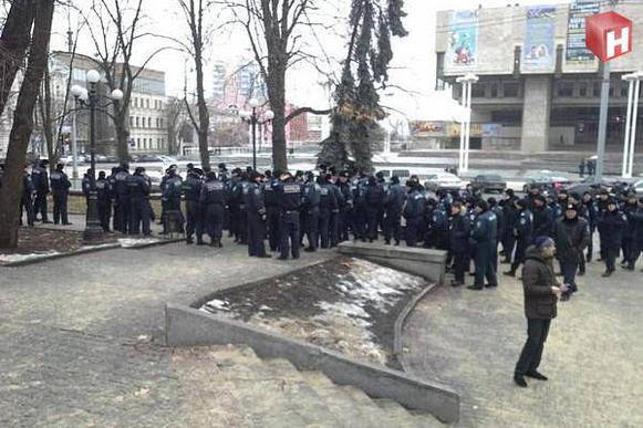 The police scattered the rally of adherents of Novorossiya in Harkov