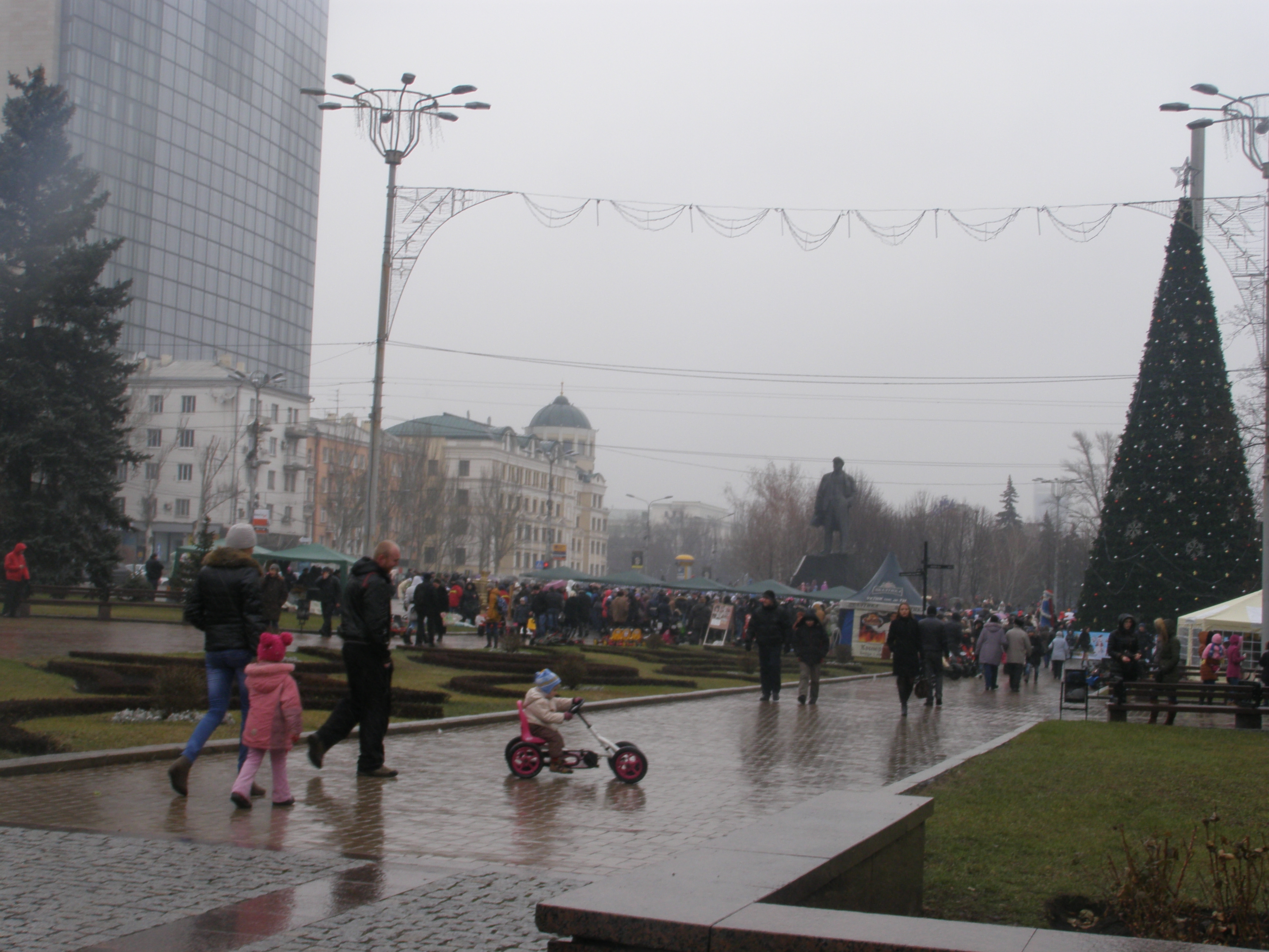 Opening of New Year Tree in Donetsk (video)