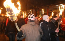 Nazi torchlight procession in Kiev (VIDEO)