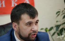 Denis Pushilin said Ukrainian forces shelled Gorlovka