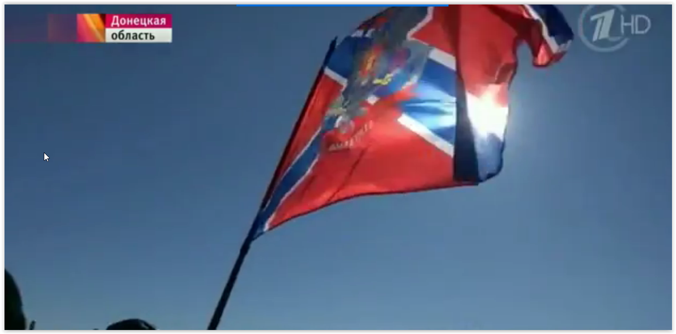 Flag of Novorossia has been hoisted above Debaltsevo