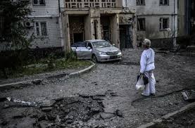 The family was saved from the ruins of destroyed house in Debaltsevo