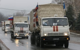 Russian humanitarian convoy arrived to the border with Ukraine