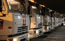 En Makeyevka se ha descargado un convoy de ayuda humanitaria de Rusia para los residentes de Debáltsevo