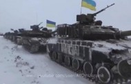Una columna de vehículos blindados ucranianos se dirige hacia Donetsk