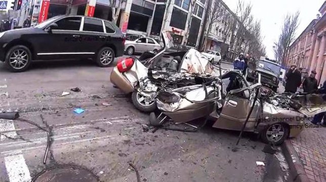 Dwie osoby zostały ranne w wyniku wypadku drogowego w Doniecku