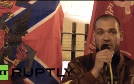 Concentración en Madrid en apoyo a los detenidos por participar en el conflicto de Donbass
