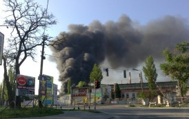 Someone threw down explosive item near the station Vydubichi in Kiev
