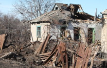 The house was destroyed in time of the night shelling