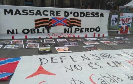 Concentración en Barcelona en recuerdo de las víctimas de la masacre de Odessa