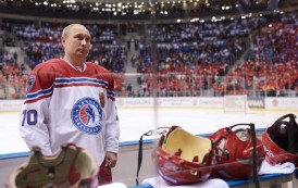 Владимир Путин вышел на лед в гала-матче Ночной хоккейной лиги
