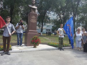 Marshal Zhukov's bust in Lugansk