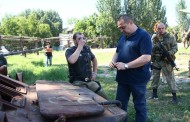 Los “Lobos de la noche” han restaurado un parque en el centro de Lugansk