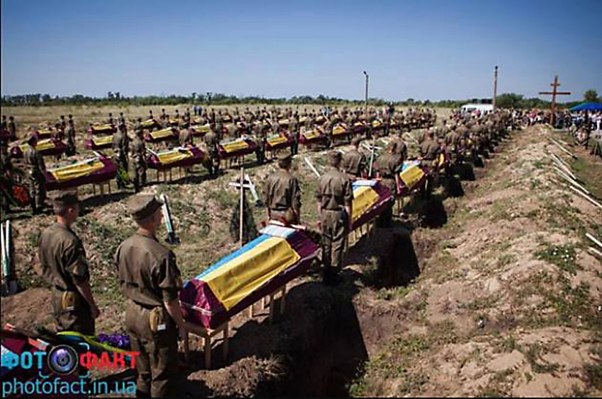 57 soldats ukrainiens enterrés aujourd’hui