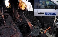 Spłoneły samochody OBWE