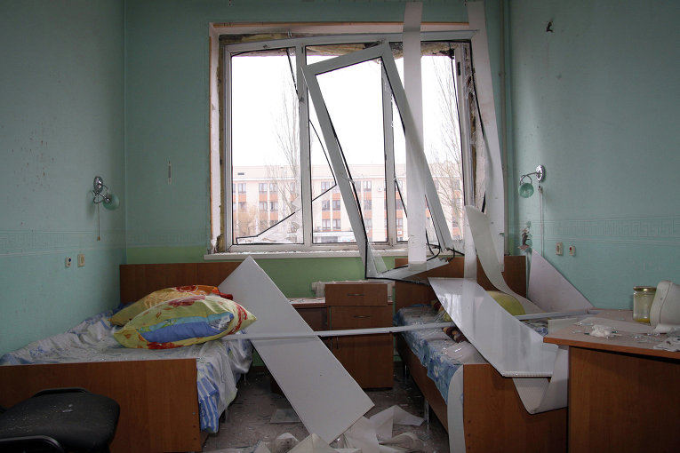 Hospital 19 in Donetsk was shelled from Kiev-controlled Peski
