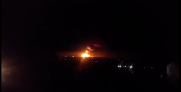 Ammunition store in Kiev-controlled Svatovo in the Lugansk republic inflamed