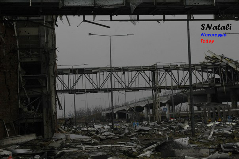 Donetsk airport under the mortar shelling of Ukrainian fighters