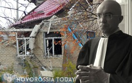 L’avocat français, Damien Viguier, en visite dans le Donbass