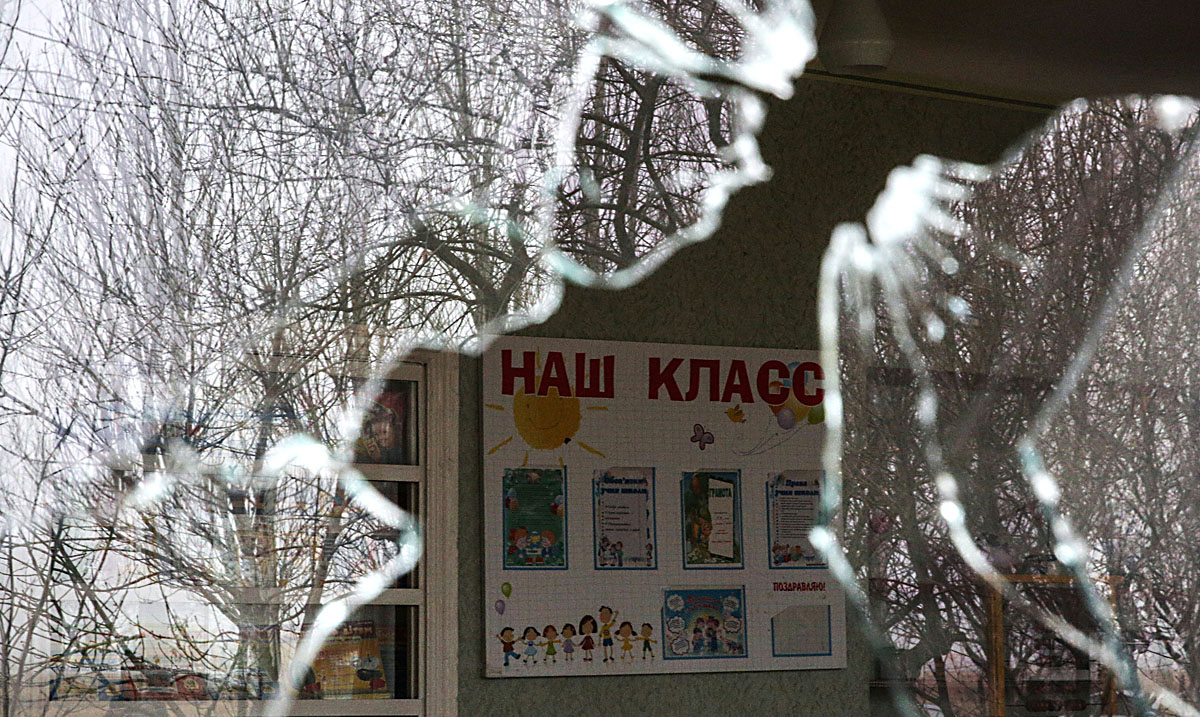 FLASH-INFO : Une école dans la banlieue de Gorlovka pilonnée pendant les cours