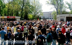 Thousands people gathered in Odessa to commemorate casualties died in Odessa on 2nd May 2014