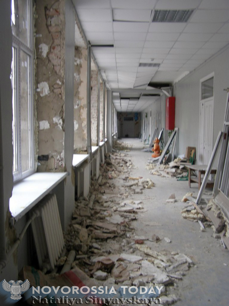 Boarding school 10 in Donetsk damaged by the Ukrainian Point-U will be restored to October