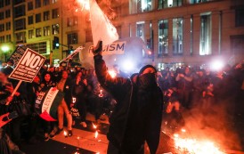 War On The Streets Of Washington Between The Trumpsters And The ” Undesirables ” Trump Opponents During Inauguration ! (PHOTOS/VIDEO)