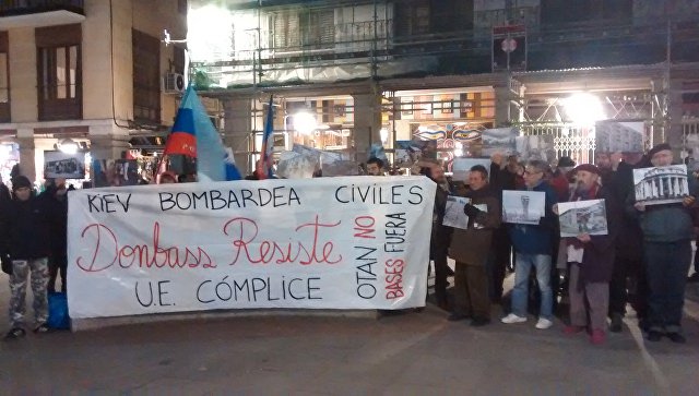 Rally held in Spain, people demanded to stop diplomatic relationship with Ukraine