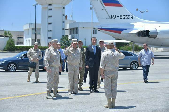 Syrian president visits Russia’s Khmeymim airbase